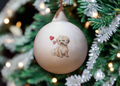 Havanese Fawn Ceramic Round Bauble